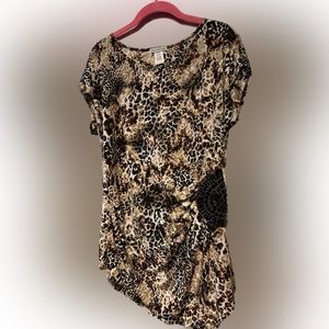 5/$25 Bleeker & McDougale Animal Print Bling Blouse
